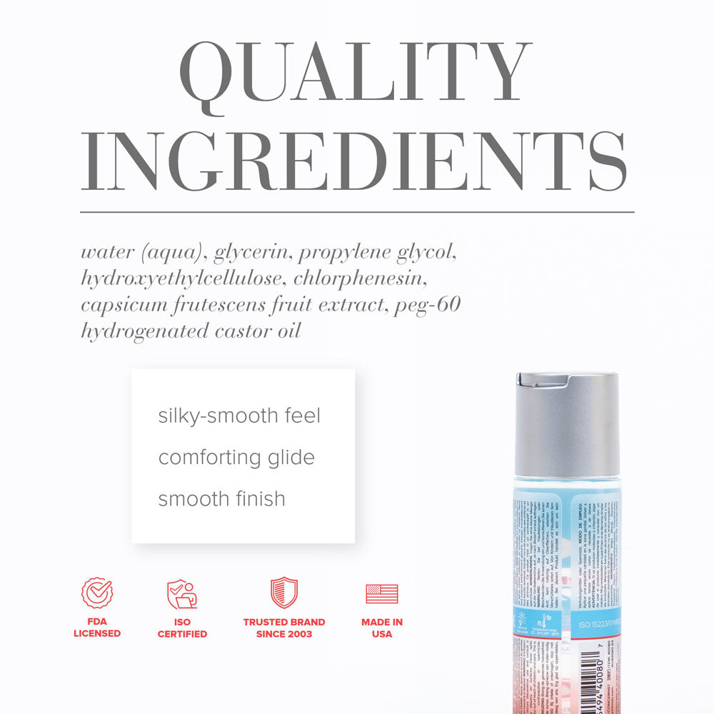 JO H2O Warming Lube - 60 mL - Water Based Warming Lubricant - 60 ml Bottle