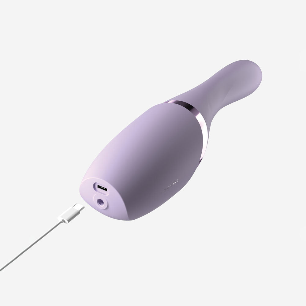 JimmyJane Hello Bang - Purple 27 cm USB Rechargeable Warming & Thrusting Vibrator