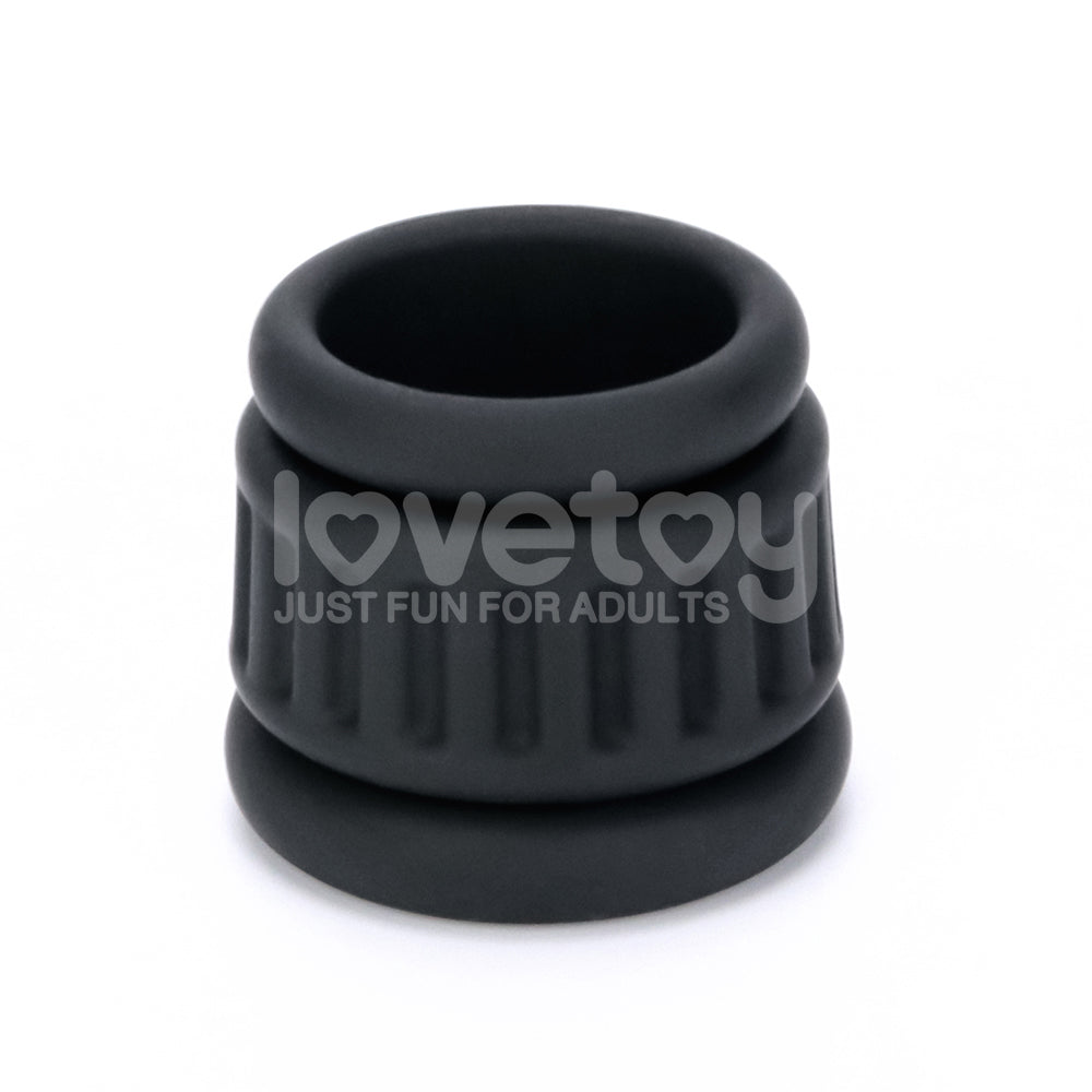 Pinnacle Pro Twin Grip Enhancer - Black Cock & Balls Ring