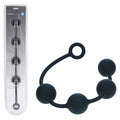 LEVELZ Round Anal Balls - XL - 50mm - Black 46.5 cm XL Anal Beads
