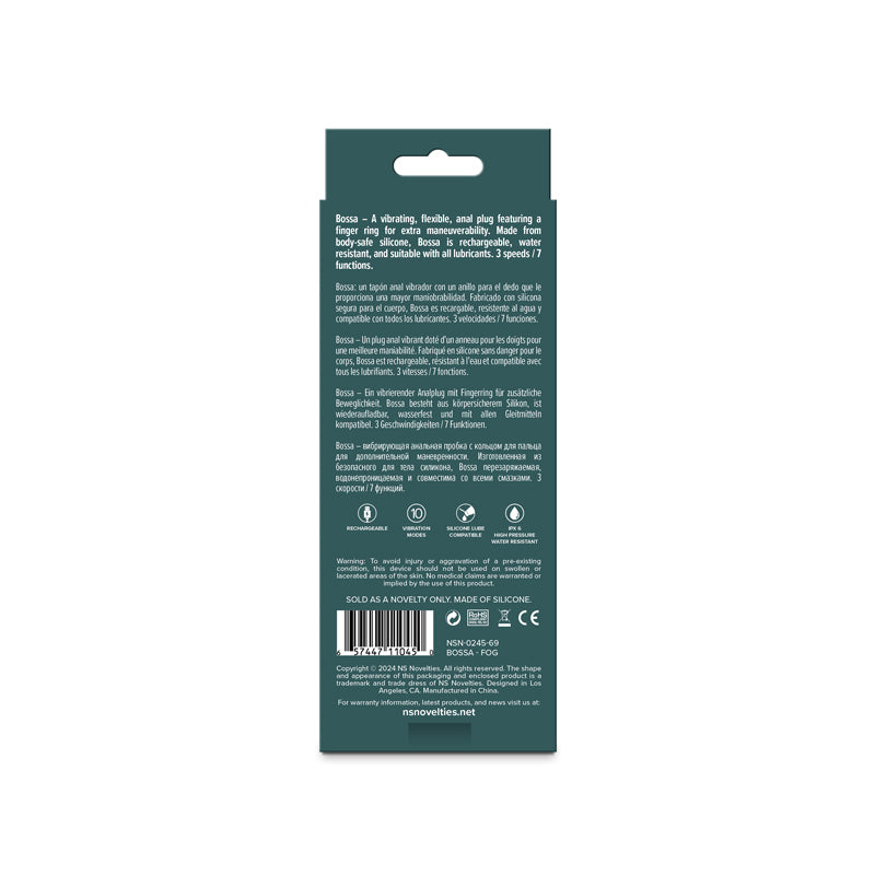 Lust-n-Dreams - Bossa - Fog - White 12.5 cm USB Rechargeable Vibrating Butt Plug