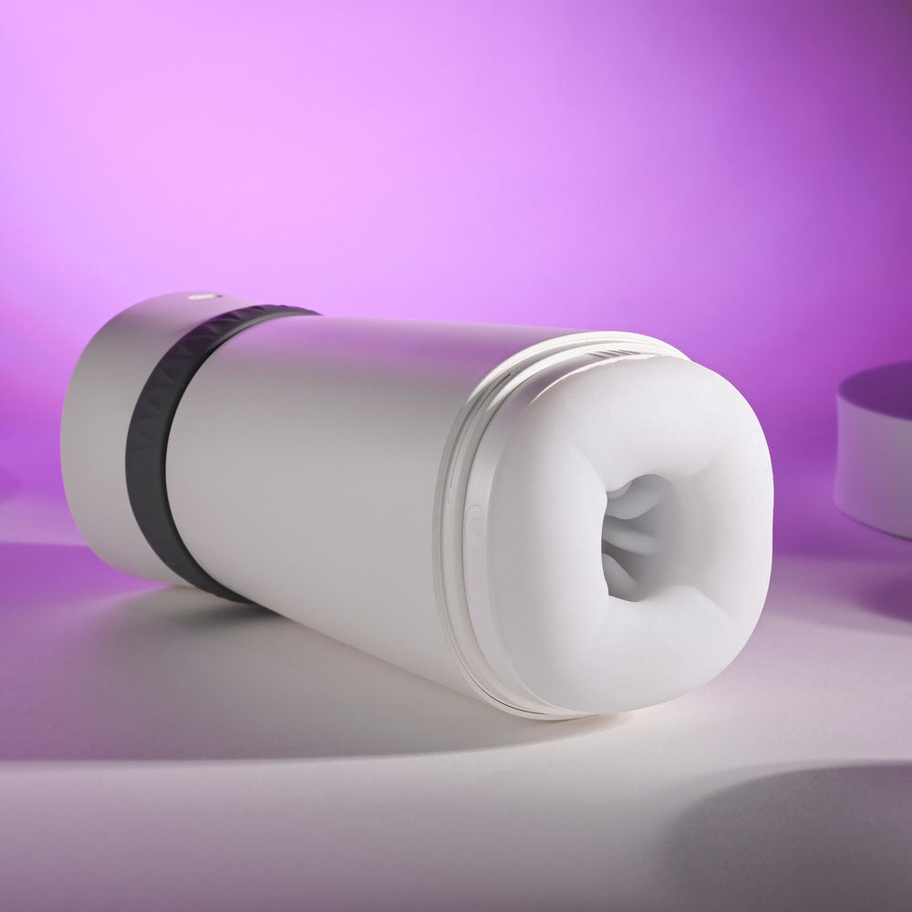 Playboy Pleasure TWIST & STROKE - White USB Rechargeable Heating Stroker with UV Cleaning