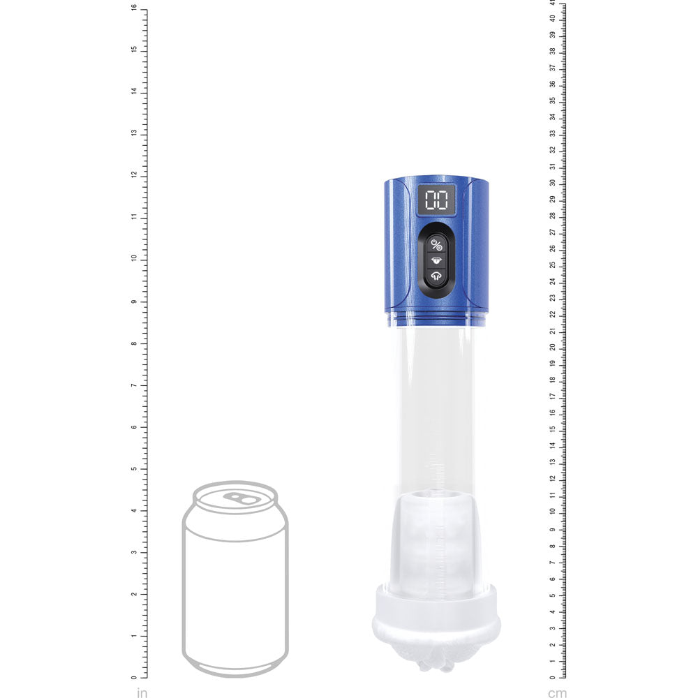 PUMPED HyperLift - Blue - Metallic Blue/Clear USB Rechargeable Auto Pump