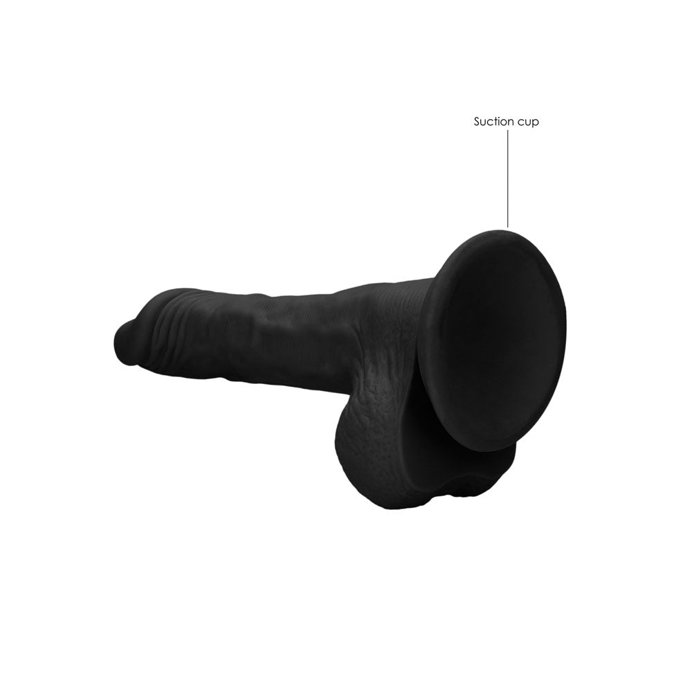 REALROCK 9'' Realistic Dong with Balls - Black - Black 22.9 cm Dong