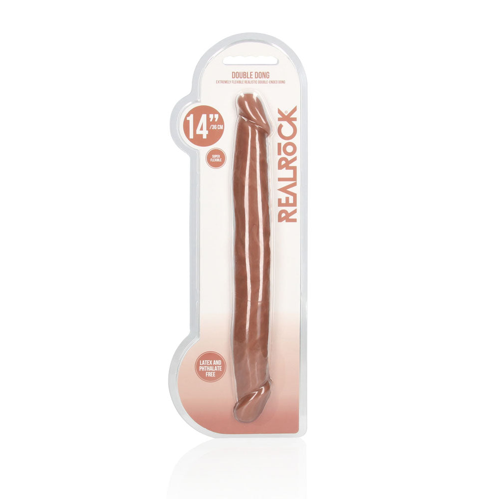 REALROCK 14'' Double Dildo - Tan 36 cm Double Dong