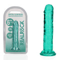 REALROCK 15.5 cm Straight Dildo - Turquoise - Turquoise 15.5 cm (6'') Dong