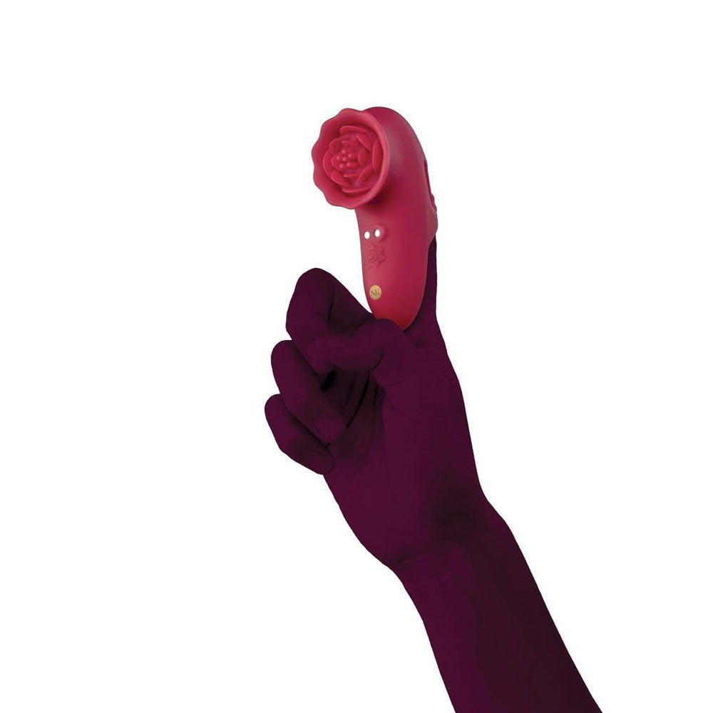 Secret Kisses ROSEGASM PLAYFUL PETAL - Red USB Rechargeable Finger Stimulator
