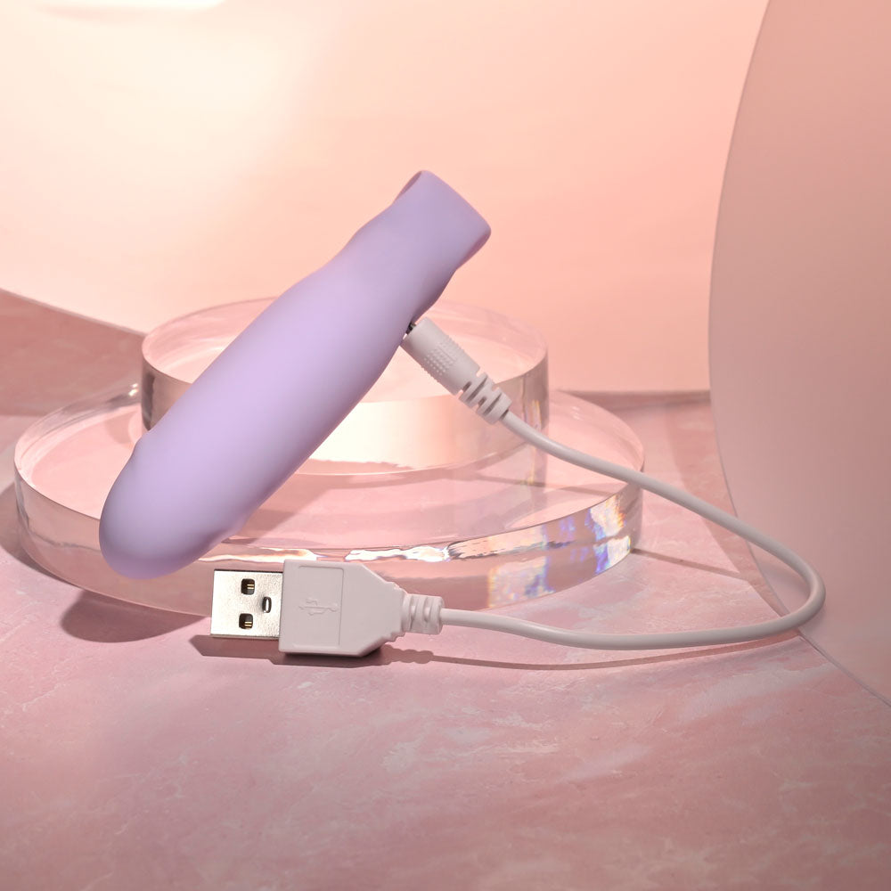 Selopa PETITE PECKER - Purple 11.7 cm USB Rechargeable Mini Vibrator