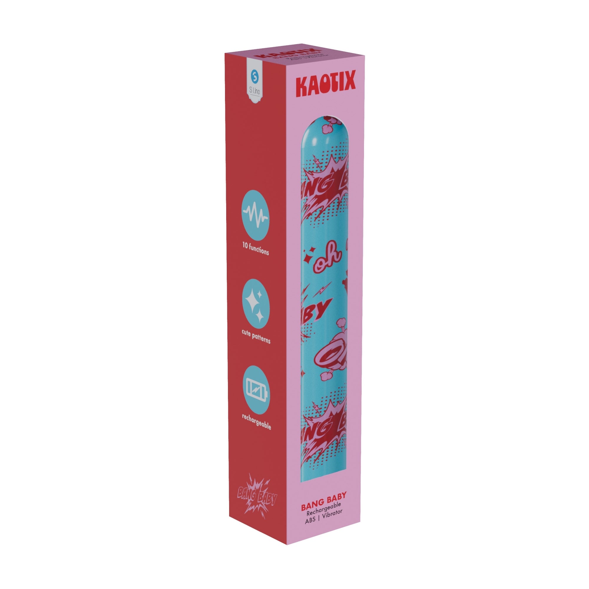 S-LINE Kaotix Display Box - USB Rechargeable Vibrators - Counter Display of 4 x 5 each