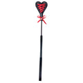 Sex & Mischief Heart Beat Crop - Black/Red 37.5 cm Crop Whip